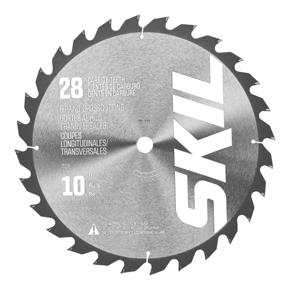 10 In. 28-Tooth Carbide Tipped General Purpose Circular Saw Blade