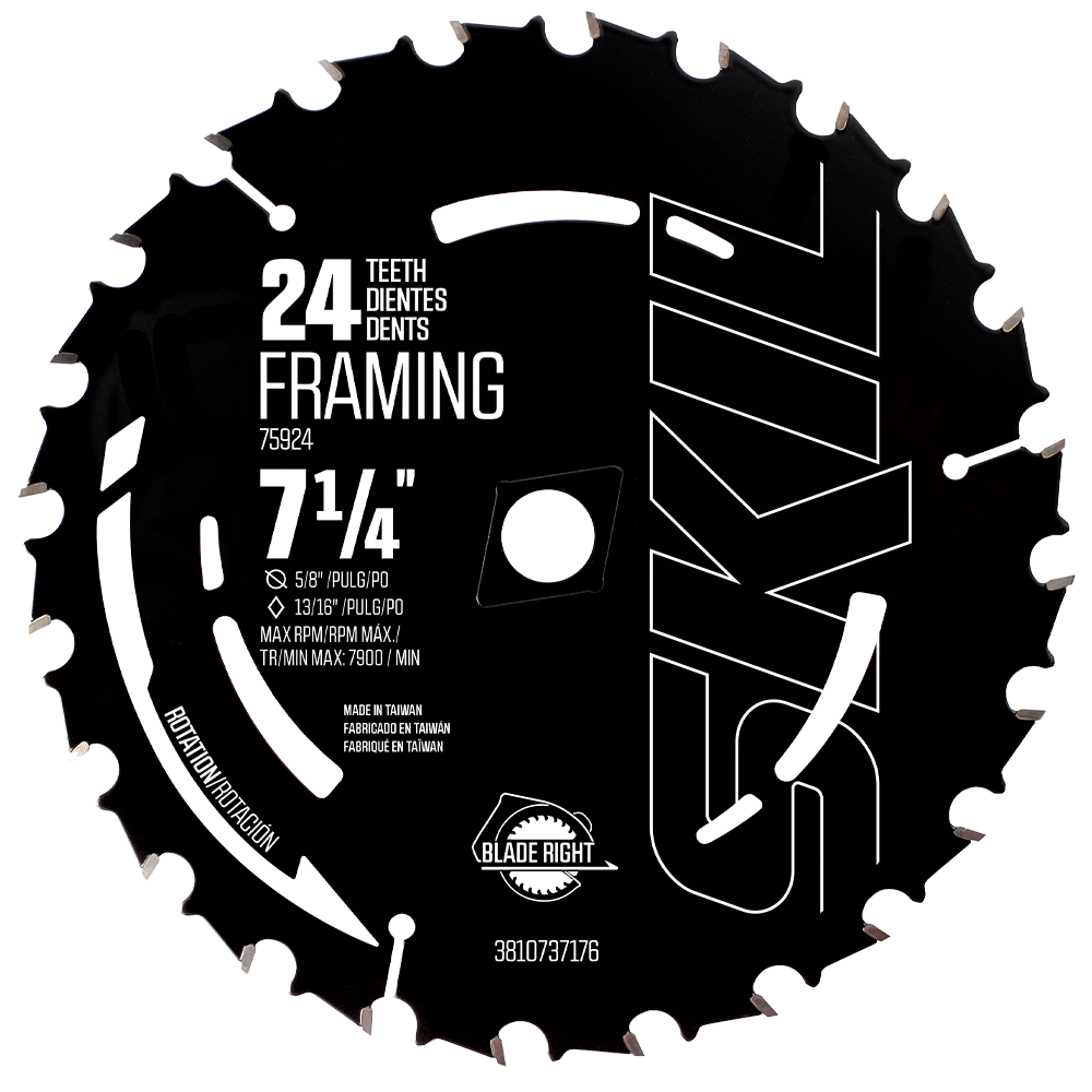 7-1/4 In. 24-Tooth Carbide Framing Blade