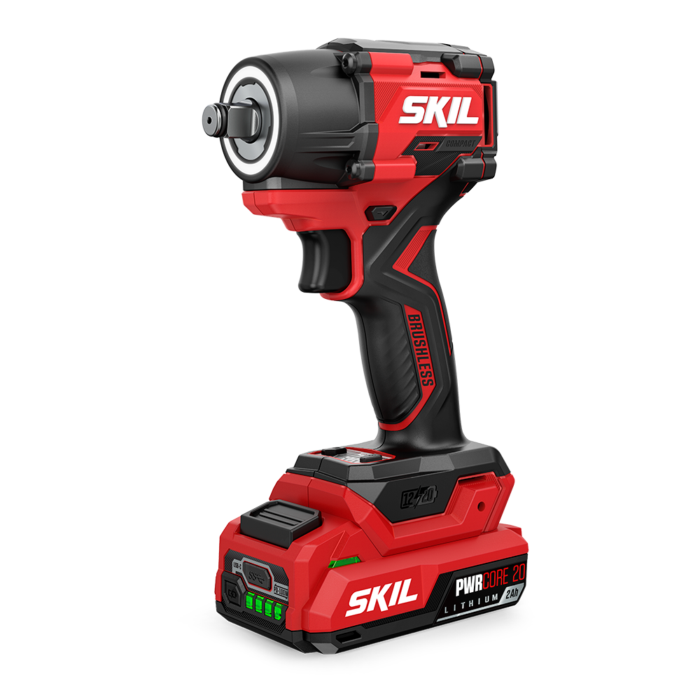 Brushless 12V/20V 1/2 In. Compact Impact Wrench, 20V Kit
