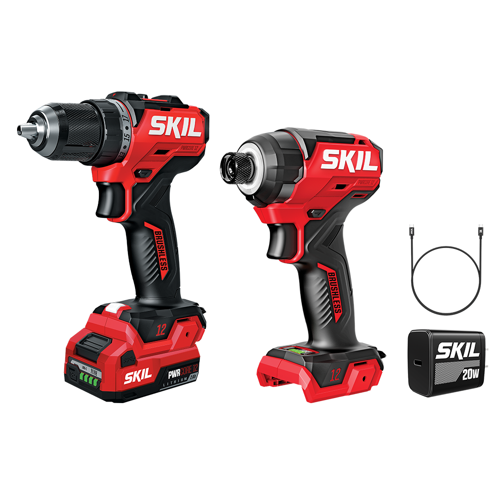 12V Brushless Drill Driver & Impact Driver