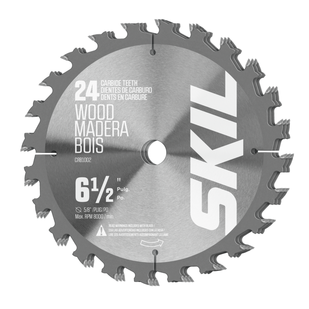 6-1/2 In. 24-Tooth Carbide Circular Saw Framing Blade, 3-Pack